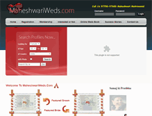 Tablet Screenshot of maheshwariweds.com